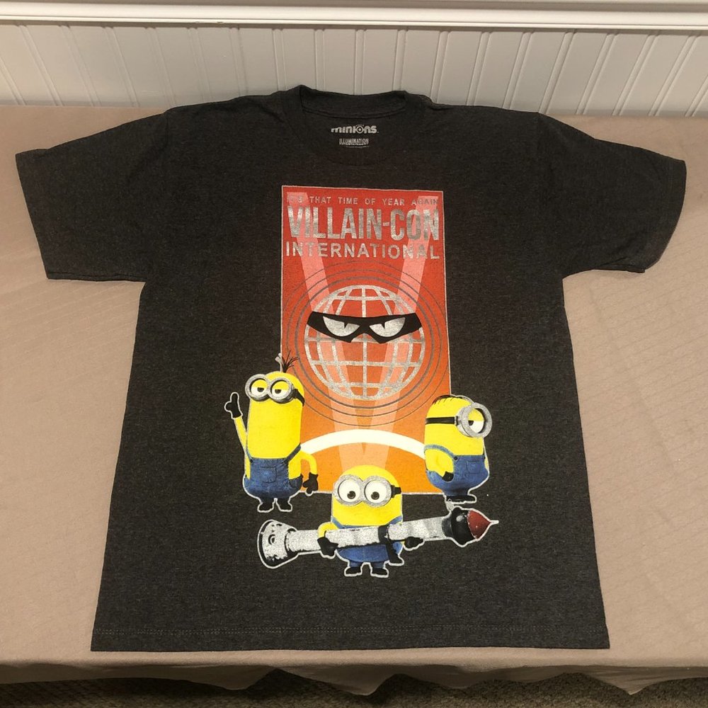 Despicable Me Minion Boy’s T-Shirt Size Medium Color Gray